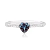 Lab-Created Alexandrite Heart Ring With Lab-Created White Sapphires In Sterling Silver