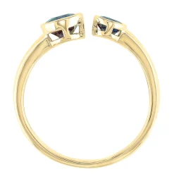 Lab-Created Alexandrite Open Ring In 10K Yellow Gold