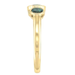 Lab-Created Alexandrite Open Ring In 10K Yellow Gold