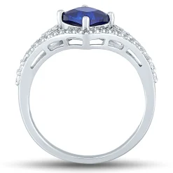 Lab-Created Blue Sapphire And Lab-Created White Sapphire Boxed Set In Sterling Silver