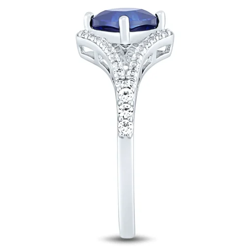 Lab-Created Blue Sapphire And Lab-Created White Sapphire Boxed Set In Sterling Silver