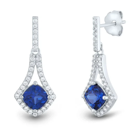 Lab-Created Blue Sapphire And Lab-Created White Sapphire Boxed Set In Sterling Silver