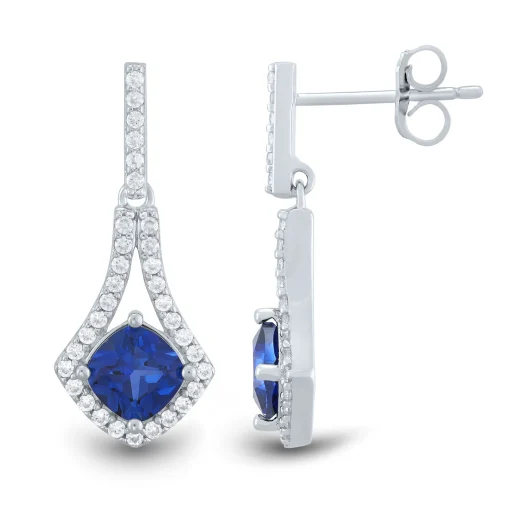 Lab-Created Blue Sapphire And Lab-Created White Sapphire Boxed Set In Sterling Silver