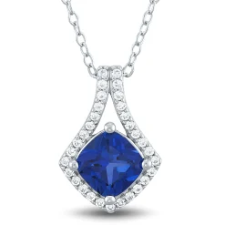 Lab-Created Blue Sapphire And Lab-Created White Sapphire Boxed Set In Sterling Silver