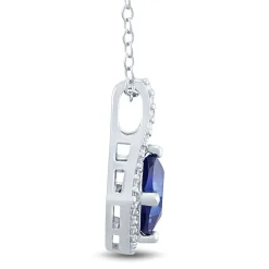 Lab-Created Blue Sapphire And Lab-Created White Sapphire Boxed Set In Sterling Silver