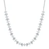 Lab-Created White Sapphire Cable Chain In Sterling Silver