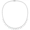 Lab-Created White Sapphire Necklace In Sterling Silver