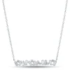 Lab-Created White Sapphire Pendant In Sterling Silver