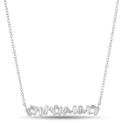 Lab-Created White Sapphire Pendant In Sterling Silver