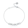 Lab-Created White Sapphire Heart Bracelet In Sterling Silver