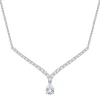 Lab-Created White Sapphire Necklace In Sterling Silver
