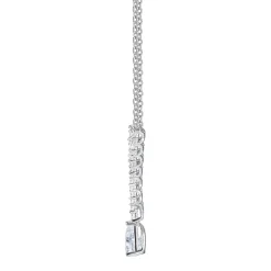 Lab-Created White Sapphire Necklace In Sterling Silver