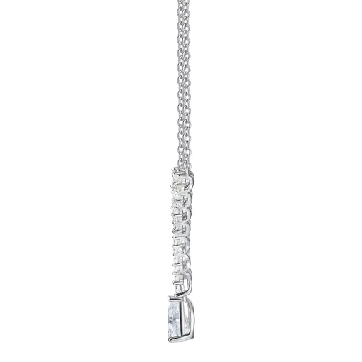 Lab-Created White Sapphire Necklace In Sterling Silver