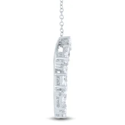 Lab-Created White Sapphire Pendant In Sterling Silver