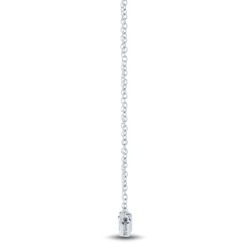 Lab-Created White Sapphire Pendant In Sterling Silver