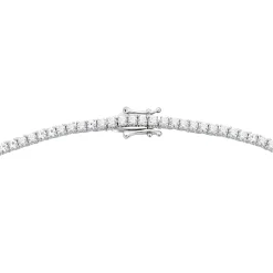 Lab-Created White Sapphire Necklace In Sterling Silver