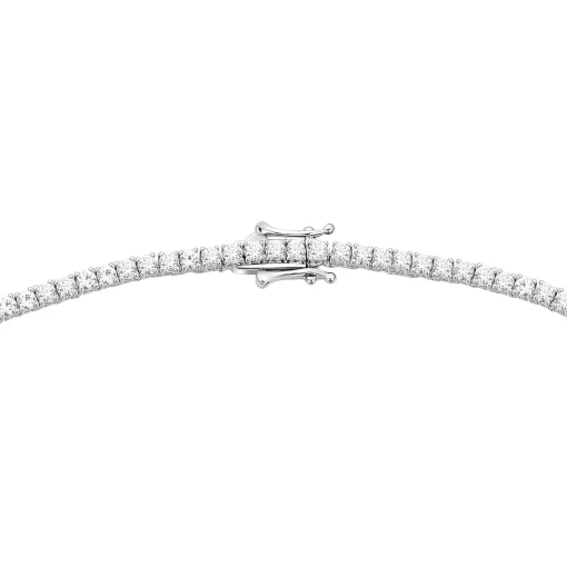 Lab-Created White Sapphire Necklace In Sterling Silver