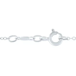 Lab-Created White Sapphire Pendant In Sterling Silver