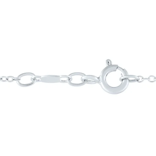 Lab-Created White Sapphire Pendant In Sterling Silver