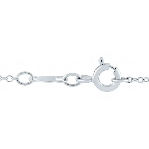 Lab-Created White Sapphire Pendant In Sterling Silver