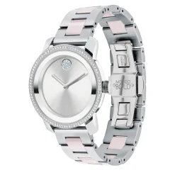 Ladies' Ceramic Watch In Stainless Steel And Ceramic
