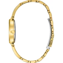 Ladies' Diamond Dial Watch In Ion-Plated Yellow Gold-Tone