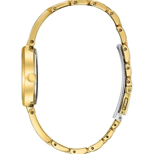 Ladies' Diamond Dial Watch In Ion-Plated Yellow Gold-Tone