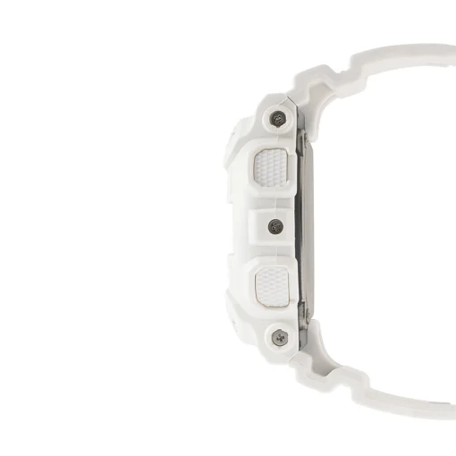 Ladies G-Shock White Resin Watch With Pink Accent