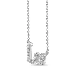 Leo Lab Created White Sapphire Necklace In Sterling Silver