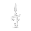 Letter F Charm In Sterling Silver