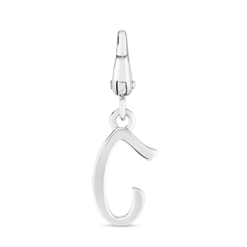 Letter J Charm In Sterling Silver