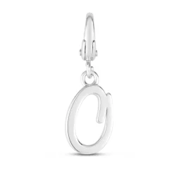 Letter O Charm In Sterling Silver