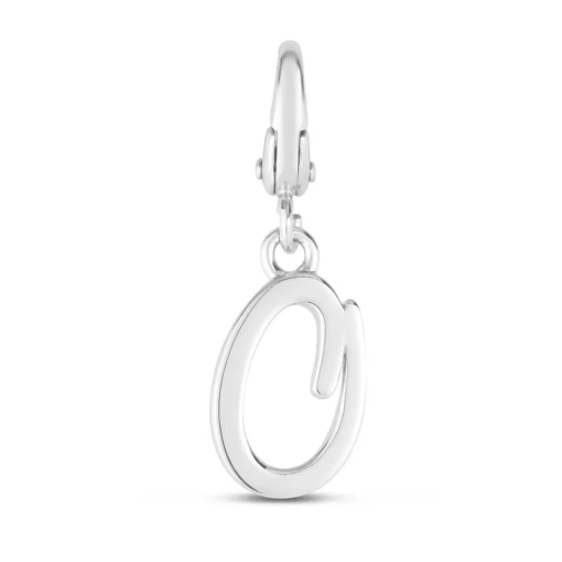 Letter O Charm In Sterling Silver