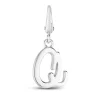 Letter Q Charm In Sterling Silver