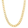 Light Beveled Curb Chain In 14K Yellow Gold, 24"
