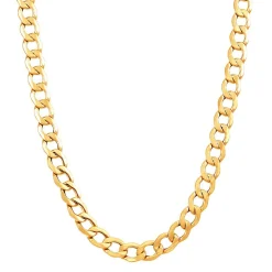 Light Beveled Curb Chain In 14K Yellow Gold, 24"