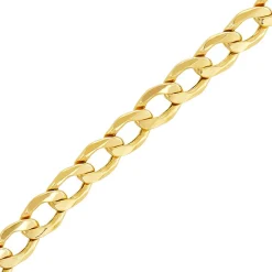 Light Beveled Curb Chain In 14K Yellow Gold, 24"