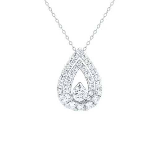 Light Heart® 1 1/2 Ct. Tw. Lab Grown Diamond Pendant In 14K White Gold