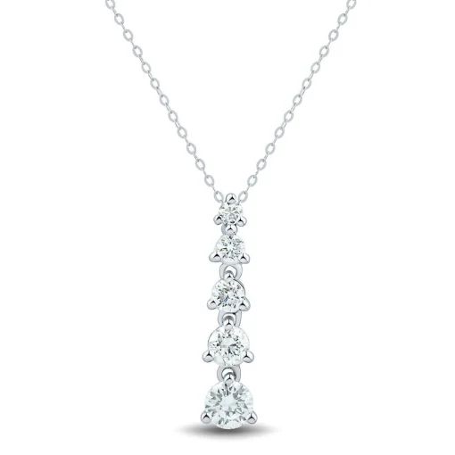 Light Heart® 1/2 Ct. Tw. Lab Grown Diamond Pendant In 14K White Gold