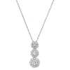 Light Heart® 3/4 Ct. Tw. Lab Grown Diamond Three-Stone Pendant In 14K White Gold