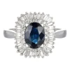 Limited Edition Sapphire & 1/2 Ct. Tw. Diamond Ring In 14K White Gold