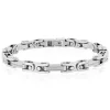 Link Bracelet With Diamond Accents In Sterling Silver, 8.75" (1/4 Ct. Tw.)