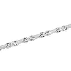 Link Bracelet With Diamond Accents In Sterling Silver, 8.75" (1/4 Ct. Tw.)