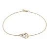 Linked Circle Bracelet In Sterling Silver And Vermeil