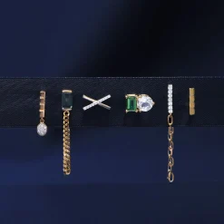 London Blue Topaz Cuban Chain Earrings In Vermeil
