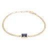 London Blue Topaz Cuban Link Bracelet In Vermeil
