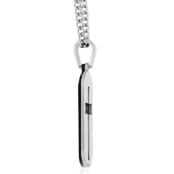 Lord's Prayer Pendant In Sterling Silver And Stainless Steel