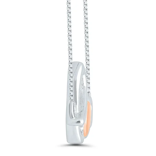 Love Diamond Pendant In Sterling Silver