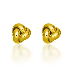 Love Knot Earrings In 14K Yellow Gold