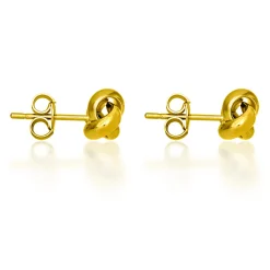 Love Knot Earrings In 14K Yellow Gold